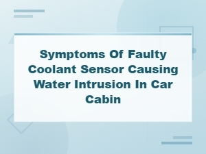 Symptoms of Faulty Coolant Sensor Causing Water Intrusion in Car Cabin